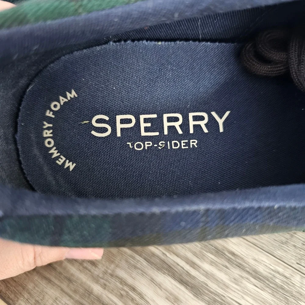 Sperry Halyard CVO Black Watch Tartan Sneakers Men's 9 STS21339